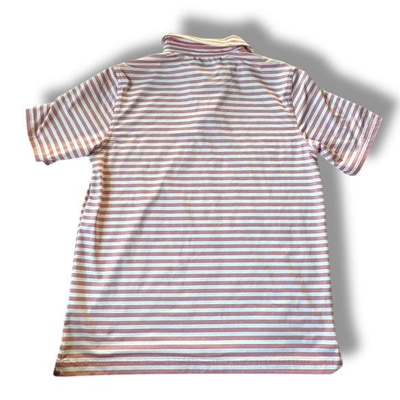 Vineyard Vines Boy’s Bradley Stripe Sankaty Pink Performance Polo size L - Picture 2 of 5